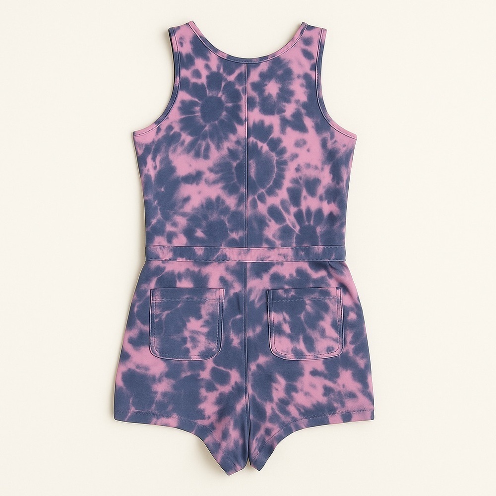 Athleta Kids Tie-Dye On The Go Romper - Purple and Pink Size L (12) - Picture 2 of 7